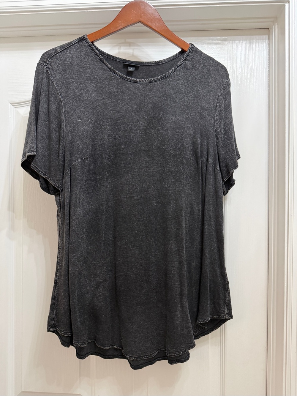 Torrid Washed Black Short Sleeve Women's Top